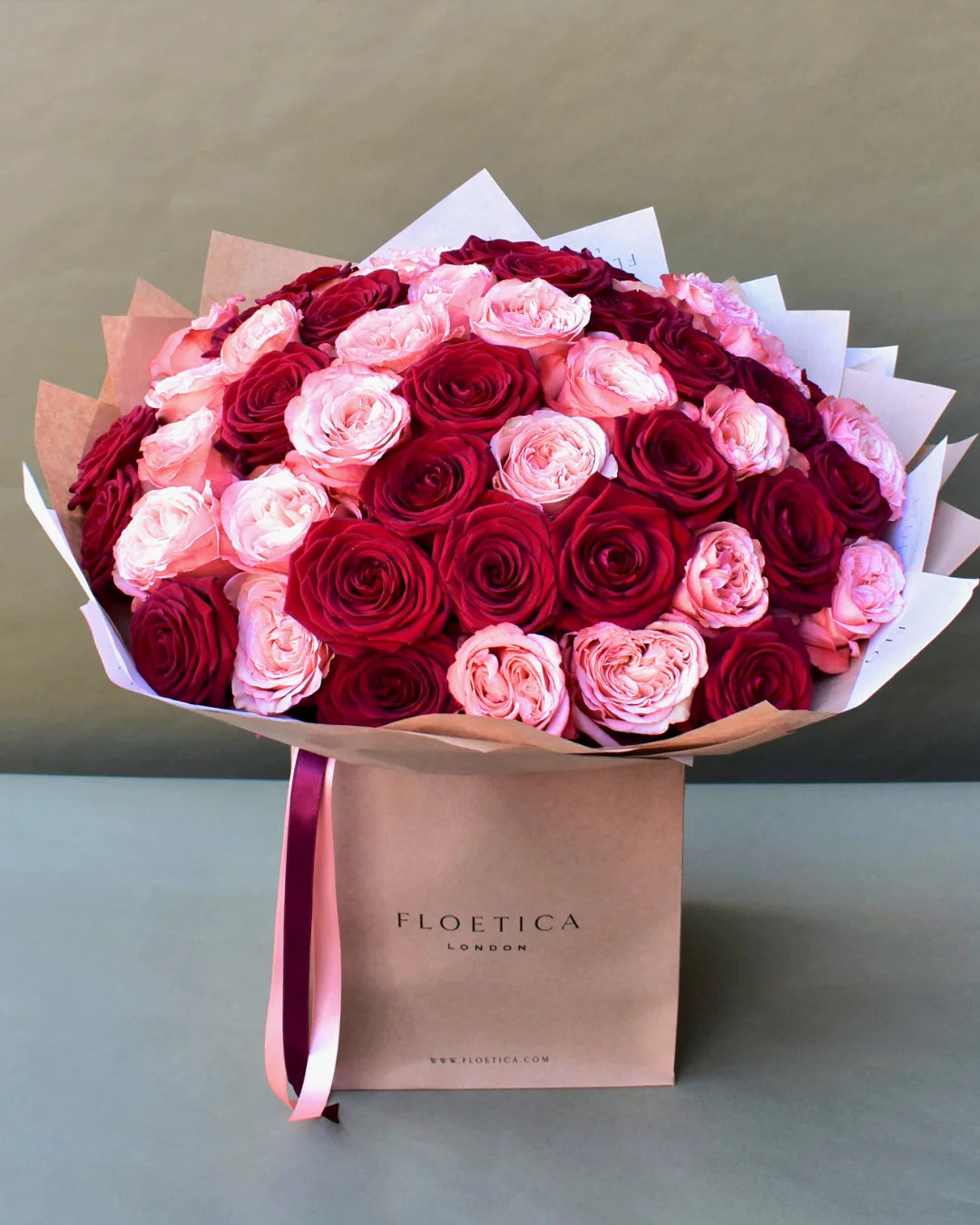Red & Peach Rose Bouquet